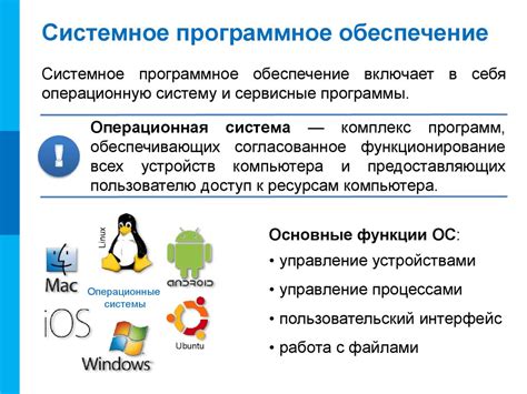 Операционная система и программное обеспечение