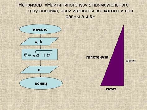 Описание алгоритма нахождения сторон прямоугольного треугольника по площади