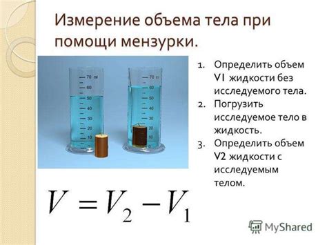 Определение размера и требуемого объема