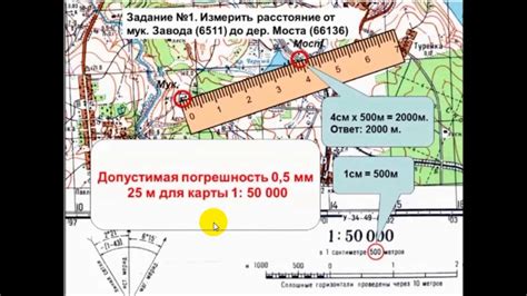 Определение расстояния на плане