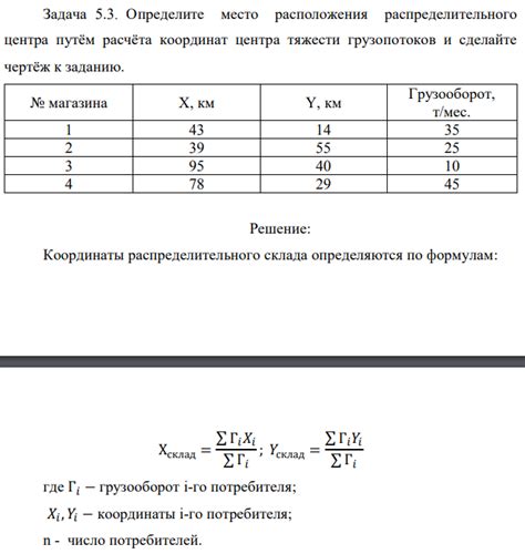 Определите место расположения