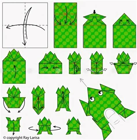Оригами: лягушка прыгающая своими руками