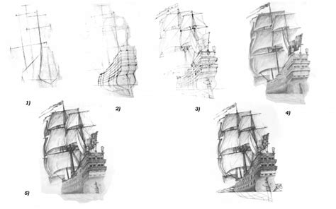 Основные принципы рисования корабля
