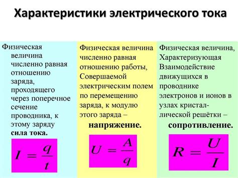 Основные свойства и характеристики сопротивления