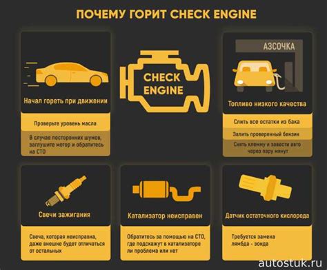 Особенности работы лампы чек энджин