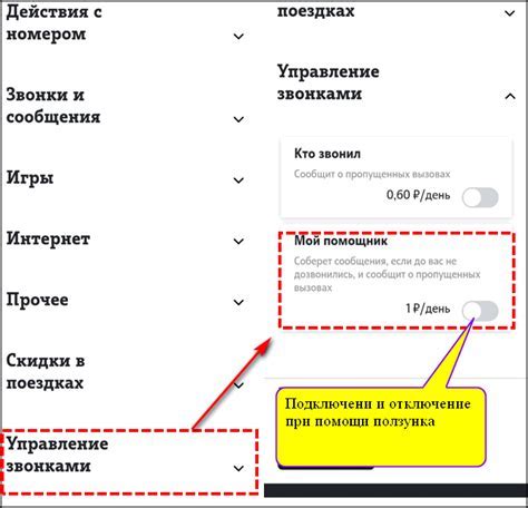 Отключение услуг через SMS-сообщение