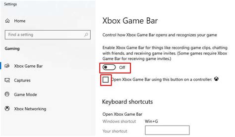 Отключение Xbox Game Bar