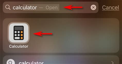 Откройте Калькулятор на вашем iPhone