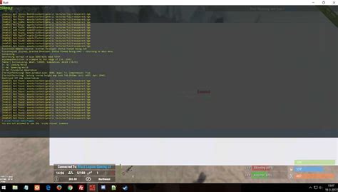 Открытие консоли Rust Legacy