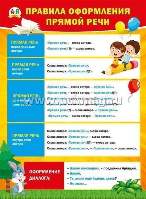 Оформление прямой речи с дополнительной информацией