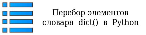 Перебор элементов словаря с помощью цикла for