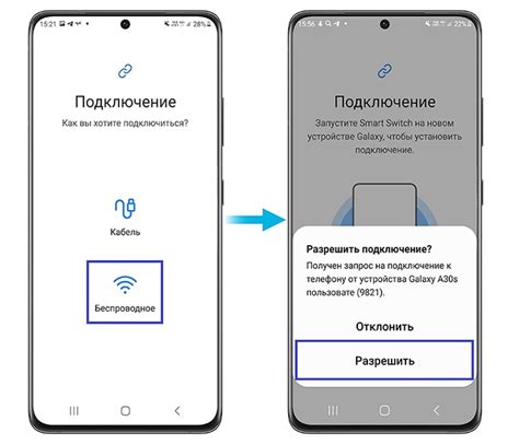 Передача данных на Samsung устройство