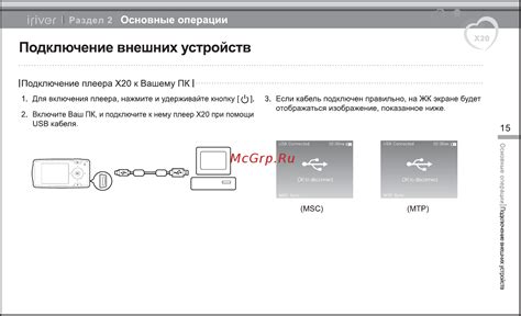 Подключение внешних устройств и аксессуаров