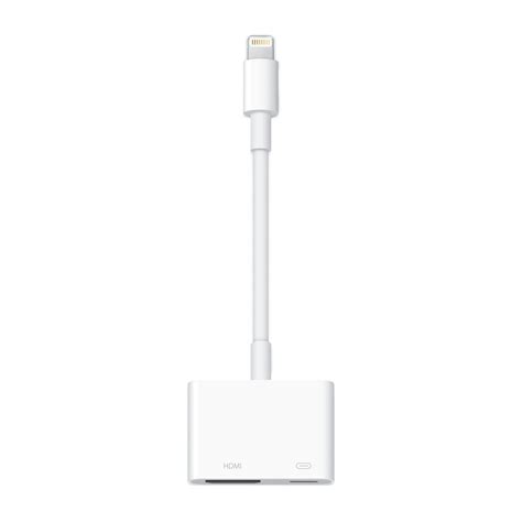 Подключение через Lightning Digital AV Adapter