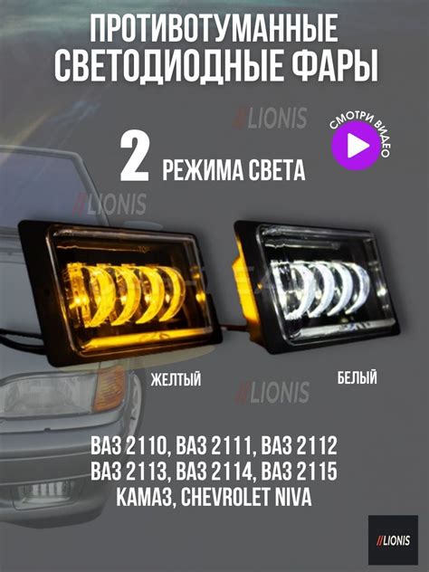 Подключение LED фар на Ниву