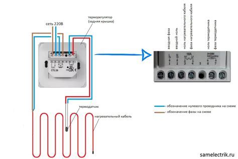 Подключите провода к терморегулятору