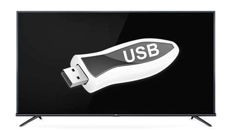 Подключите USB-флешку к телевизору