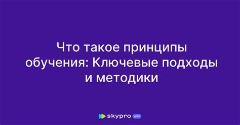 Подходы и методики