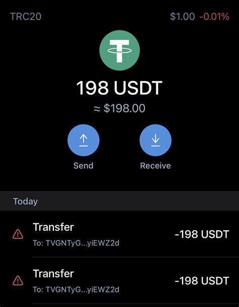 Получение адреса токена USDT TRC20 в Trust Wallet