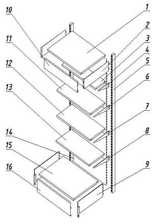 Порядок сборки стеллажей