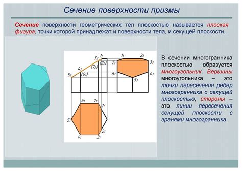 Построение вершин усеченной призмы и их взаимное расположение