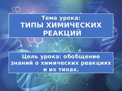 Применение знаний о типах реакций