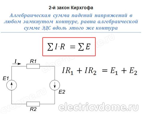 Пример применения первого закона Кирхгофа