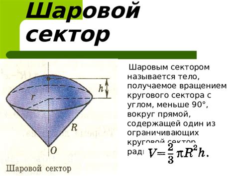 Пример 1: Нахождение объема шара