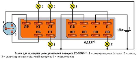 Принцип работы двухконтактного реле поворотов