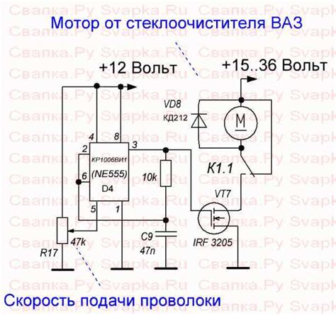 Проверка и регулировка скорости подачи проволоки