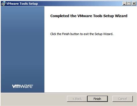 Проверка установки VMware Tools