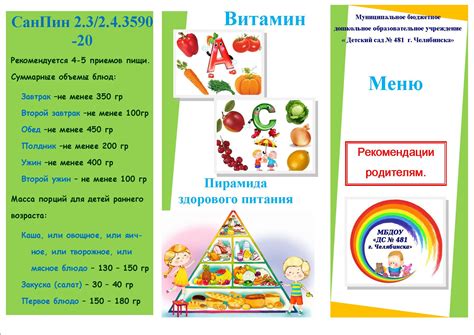 Программа питания в садике в марте