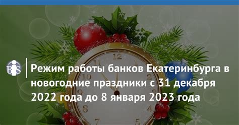 Рабочее время банков 31 декабря 2022