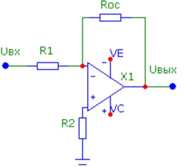 Рабочий принцип операционного усилителя с двуполярным питанием