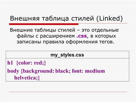 Разделение CSS на отдельные файлы