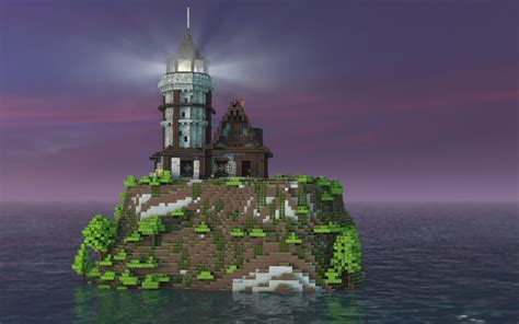 Расположение маяка в мире Minecraft