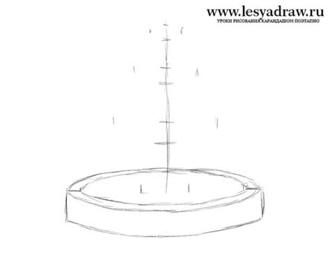 Рисование основы фонтана
