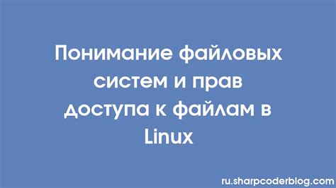 Система прав доступа в Linux