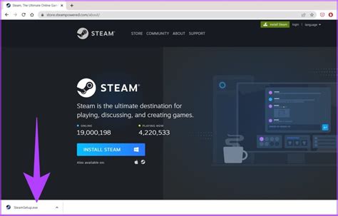 Скачайте установочный файл Steam