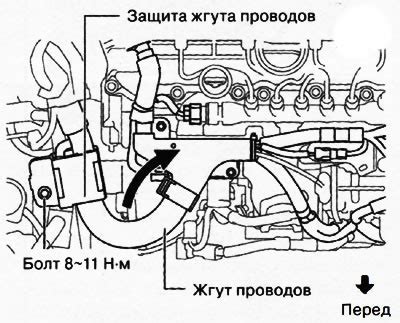 Снятие ремня с натяжителя