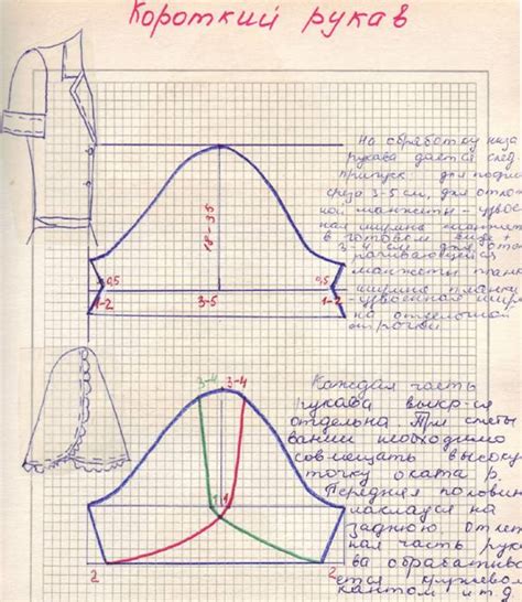 Соединение и отделка выкройки рукава