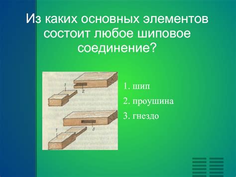 Соединение основных элементов