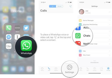 Создание чата в WhatsApp на iPhone