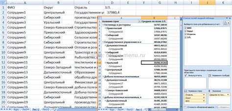 Сортировка данных в сводной таблице