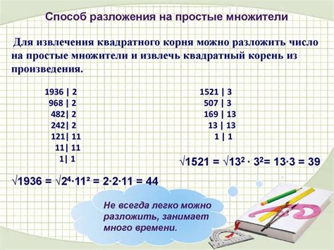 Способы извлечения числа из-под корня