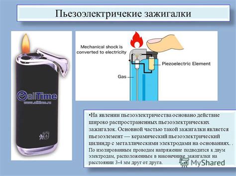 Сравнение пьезоэлектрической и искровой зажигалок