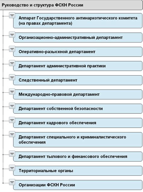 Структура ФСКН России и ее подразделения