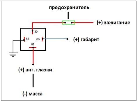 Структура четырехконтактного реле