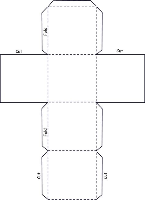 Схема куба из бумаги формата А4