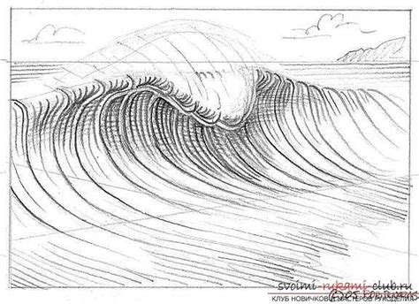 Техники рисования волн и прибрежной линии
